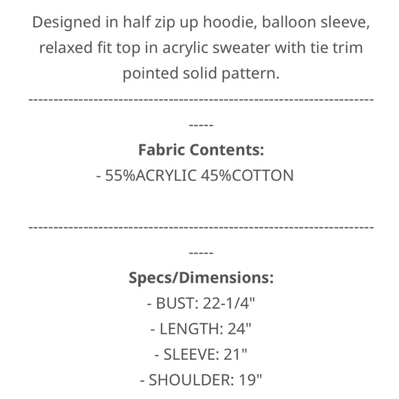 π POL Half Zip Hoodie - Relaxed Fit Pullover - Cotton Blend - Ghost Grey - Picture 9 of 11